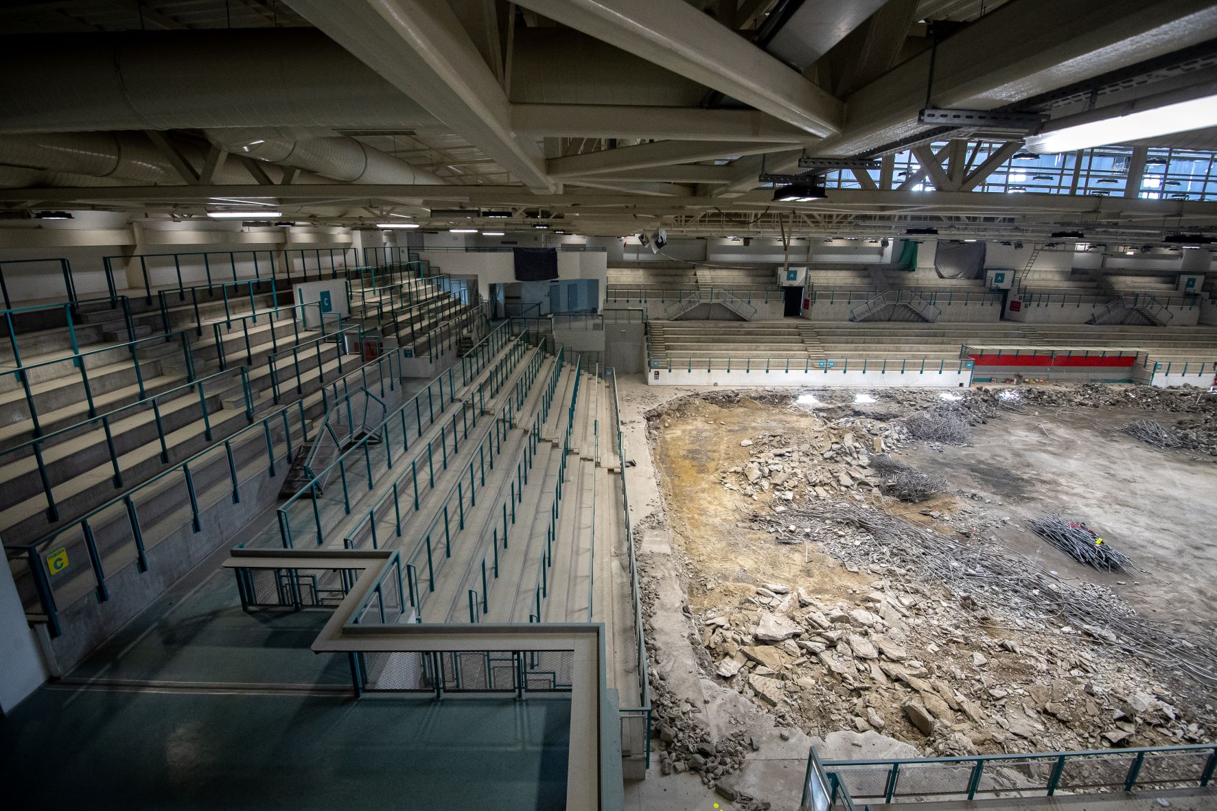 Rekonstrukce zimního stadionu v Ostravě-Porubě. Foto: Lukáš Kaboň